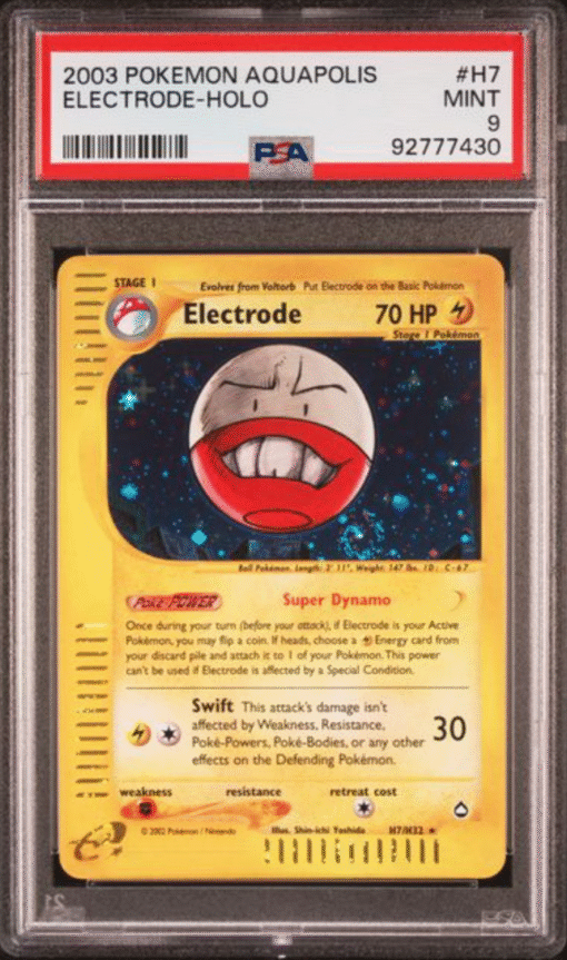 2003 POKEMON AQUAPOLIS #H7 ELECTRODE-HOLO PSA 9 - Image 2